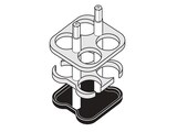 Adapter for glass tubes 4x20 mL
