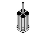 Adapter 4x7 mL with holding stick (1)