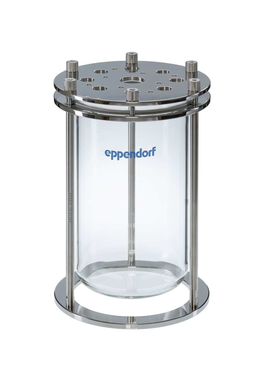 DASGIP Bioreactor single wall vessel dished bottom, 17 port headplate DASGIP Bioreactor single wall vessel dished bottom, 17 port headplate