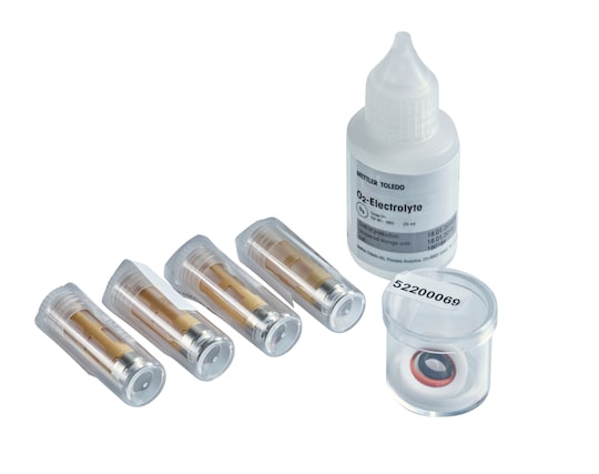 DO Membrane Kit spare o-rings and electrolyte, 4 membrane bodies