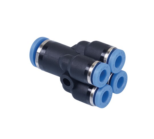 Push-In Tube Adaptor 1x OD 6 to 4x OD 4