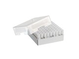 Side view on Eppendorf Storage Box for cryotubes and their storage in ULT freezers