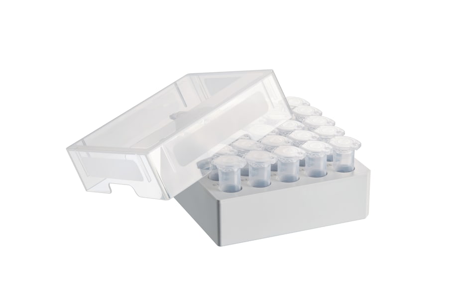 Freezer storage box - 5 mL vessels Eppendorf Storage Box for 5 mL conical tubes for storage in ULT freezers