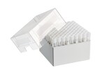 Side view on Eppendorf Storage Box for cryotubes and their storage in ULT freezers