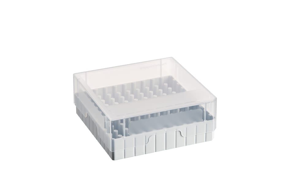 Storage Box for 2 in cryogenic tubes Eppendorf Storage Box for cryogenic tubes for storage in ULT frezeers