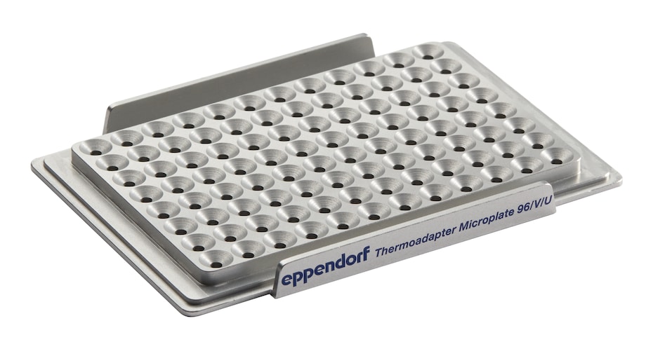 Thermoadapter Microplate 96/V/U Thermoadapter Microplate 96/V/U, for holding and temperature control of Eppendorf Microplates with V or U bottom