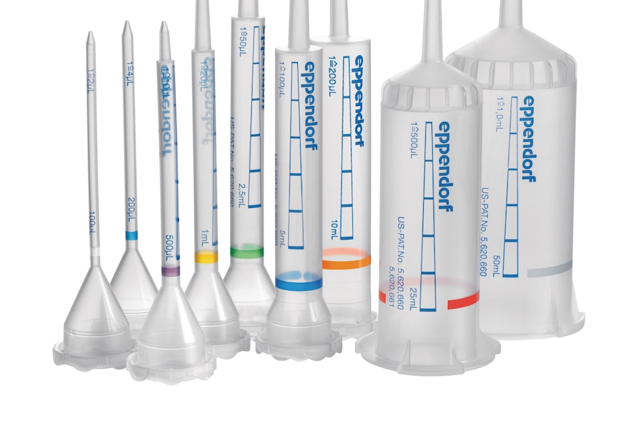 Variedad de puntas de pipeta de multidispensación Eppendorf Combitips® advanced para pipetas de multidispensación Eppendorf Multipette® Variedad de puntas de pipeta de multidispensación Eppendorf Combitips® advanced para pipetas de multidispensación Eppendorf Multipette®