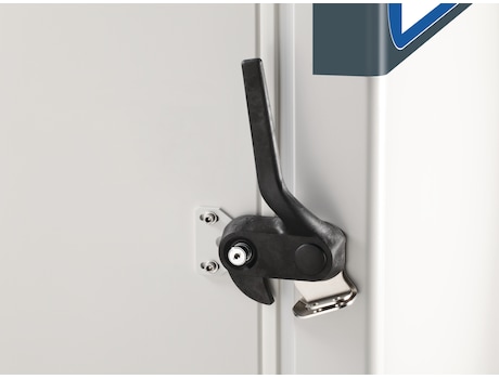 ULT freezer padlock adapter for limited access to the freezer and safe sample storage