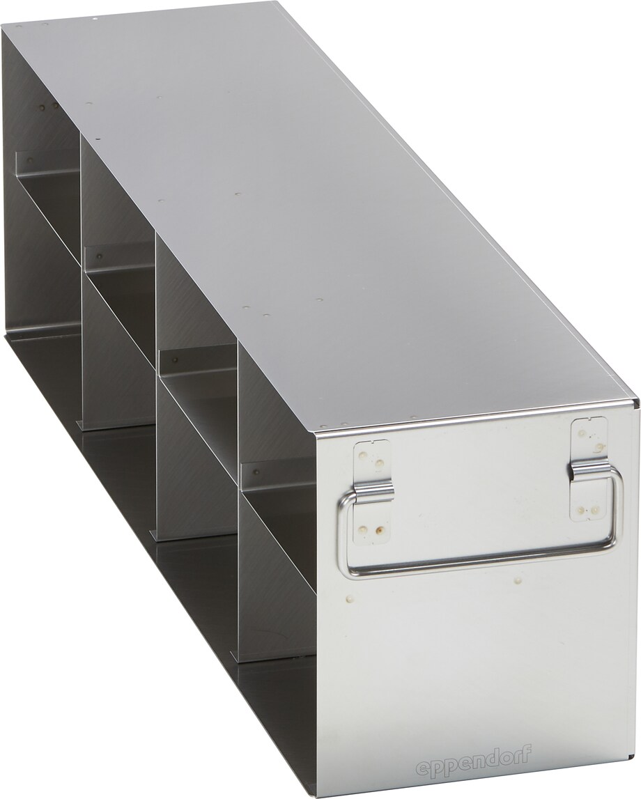 Eppendorf ULT freezer racks: Side access Metal drawer side access rack for (3.0 in/ 76 mm) storage boxes in Eppendorf ULT freezer (5-compartment) - (6001021310)
