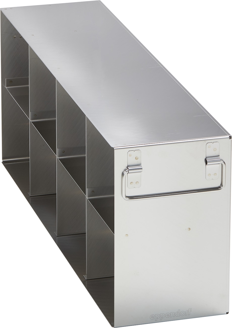 Eppendorf ULT freezer racks: Side access Metal drawer side access rack for (4.0 in/ 102 mm) storage boxes in Eppendorf ULT freezer (5-compartment) - (6001021410)