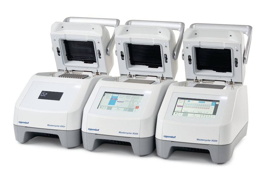 Mastercycler X50h、3ユニットオープン、Mastercycler X50r Mastercycler® X50 タッチスクリーンおよびエコ PCRサーモサイクラーシリーズ、X50h と X50r - オープンユニット含