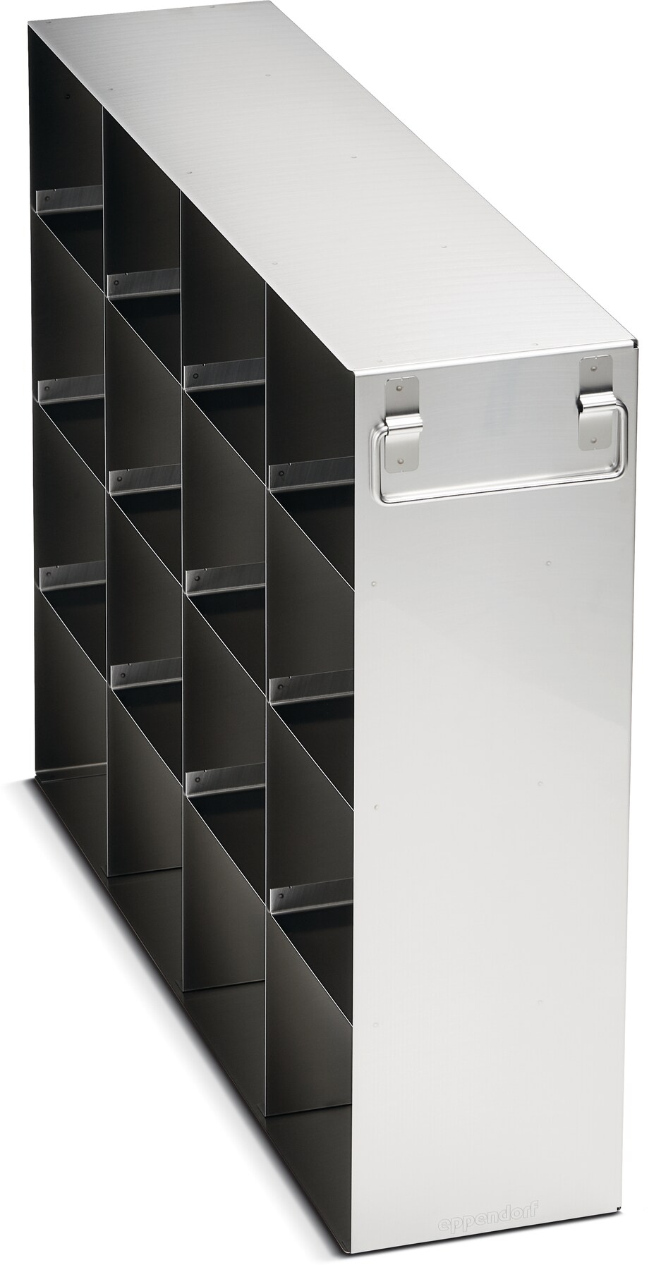 Eppendorf ULT freezer racks: Side access Metal side-access rack MAX for (4.0 in/ 102 mm) storage boxes in Eppendorf ULT freezer (3-compartment) – (6001071410)