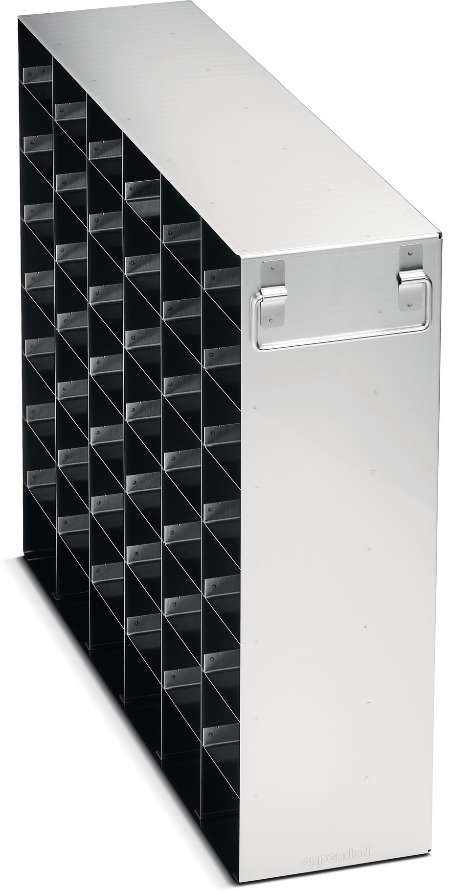 Eppendorf ULT freezer racks: Side access Metal side-access rack MAX for (DWP) in Eppendorf ULT freezer (3-compartment) - (6001071110)