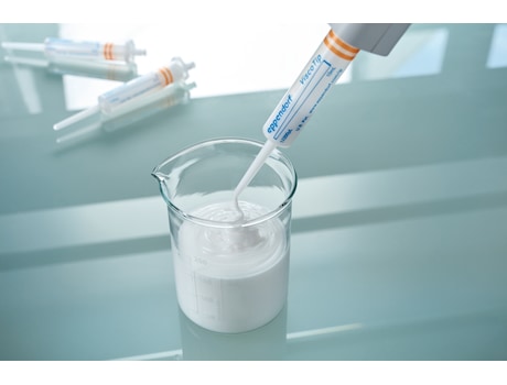 Dispensing skin cream with the ViscoTip<sup>&reg;</sup> from Eppendorf