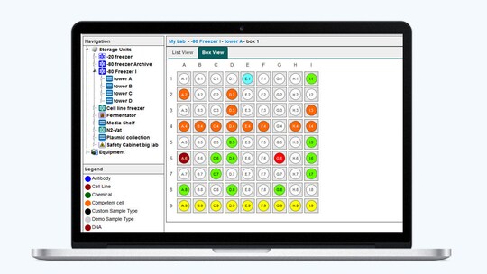 SciSure software interface on laptop computer