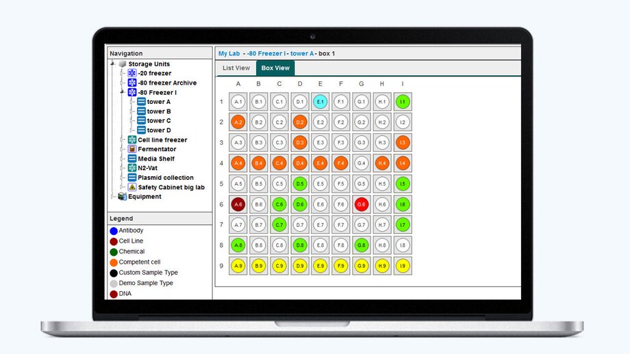 SciSure software interface on laptop computer