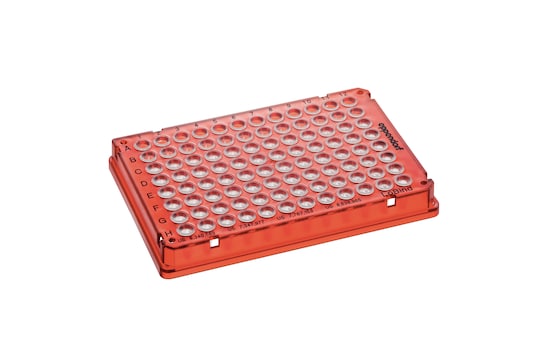 twin.tec PCR plates 96: skirted, red