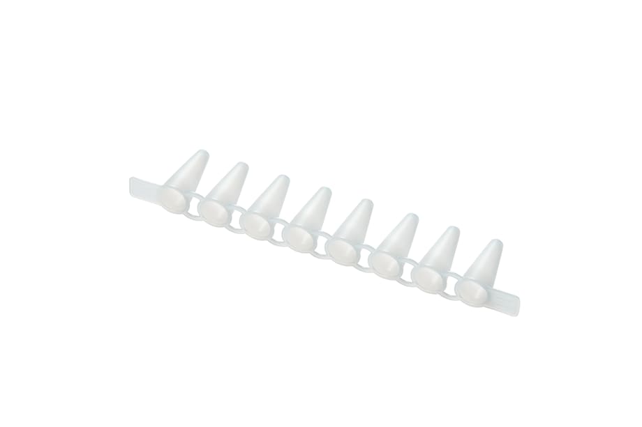 PCR tube strip consisting of eight tubes PCR tube strip consisting of eight tubes