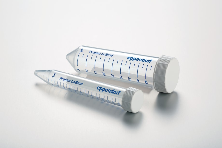 Conical Tubes 15+50mL, Protein LoBind Eppendorf LoBind® conical tubes - 15 mL and 50 mL, closed lid