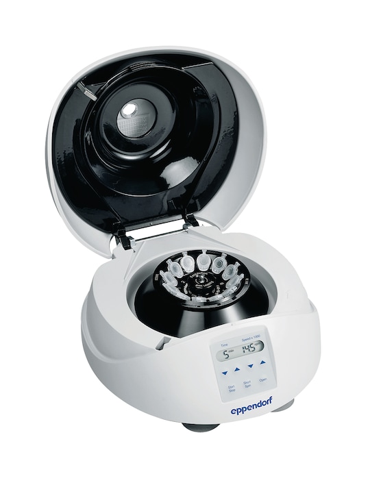 Soft-touch lid closure on the mini centrifuge MiniSpin_REG_ and MiniSpin_REG_ plus