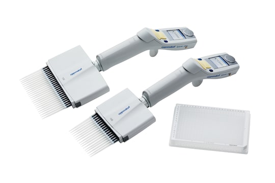 Eppendorf Xplorer_REG_ plus 16 and 24-channel electronic pipettes are ideal to fill 384-well plates