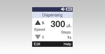 Eppendorf Xplorer_REG_/Xplorer plus display in dispensing mode Eppendorf Xplorer_REG_/Xplorer plus display in dispensing mode