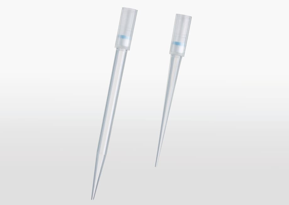 epT.I.P.S. 384 Dualfilter, 20µL and 100µL epT.I.P.S. 384 Dualfilter - 20µL and 100µL Puntali per pipette filtranti Eppendorf ep Dualfilter T.I.P.S. in diverse lunghezze e in posizione verticale