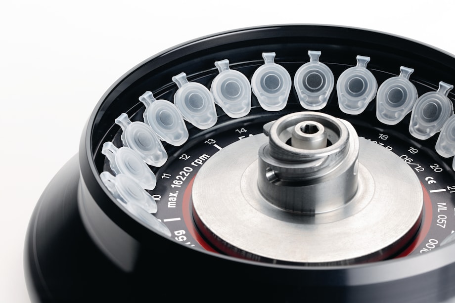 Eppendorf Tubes® 3810X microtubes arranged in rotor Flex-Tube® microtubes arranged in rotor
