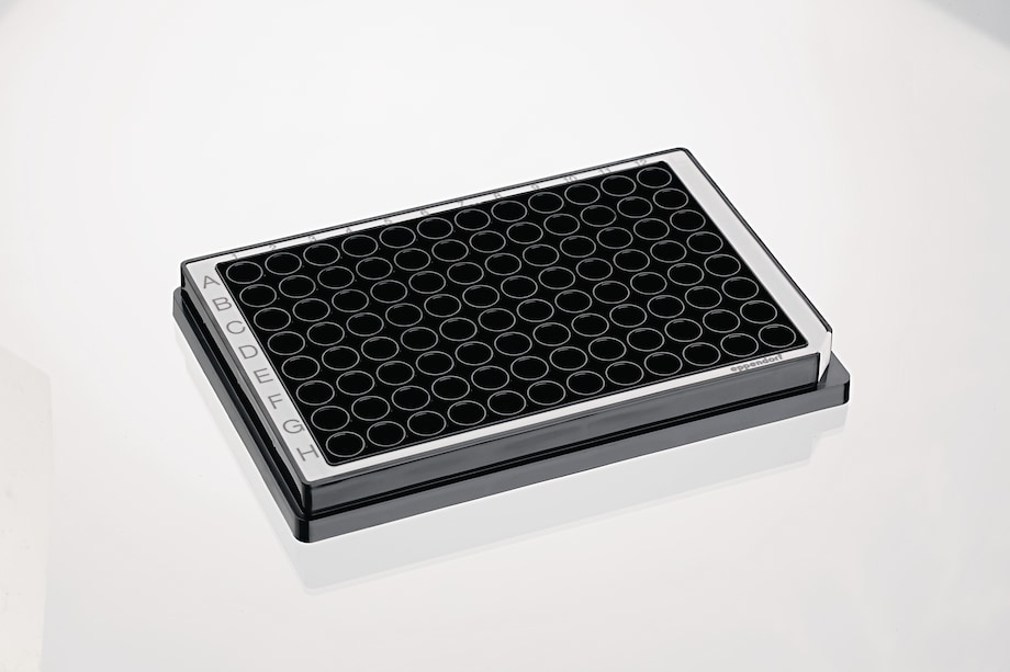 Black 96 well microplate for fluorescent applications Black 96 well microplate for fluorescent applications