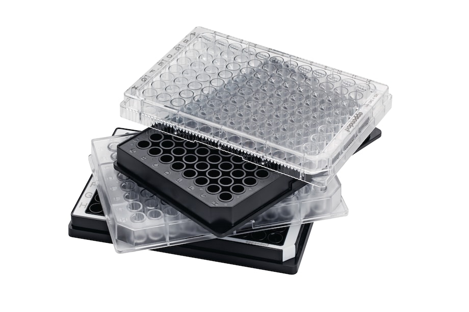 Eppendorf_reader plate_stack2 Stacked 96 well microplates in a variety of formats