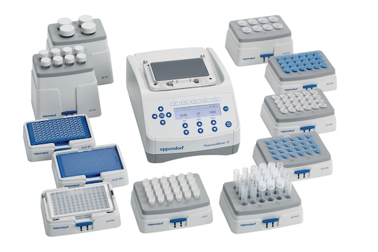 Eppendorf ThermoMixer C with broad range of SmartBlocks for different vessel types