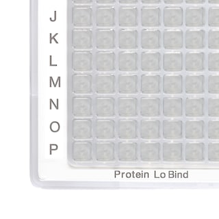 Partial view of Eppendorf LoBind® plate