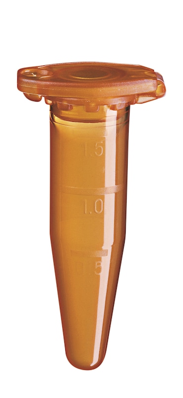Safe-Lock Tubes 1.5 mL amber, closed lid