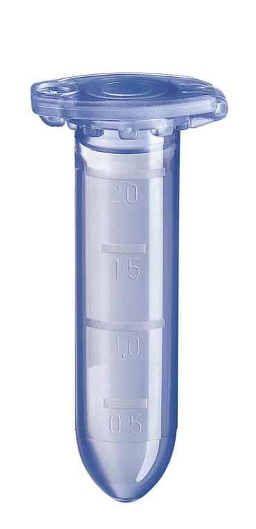 Safe-Lock Tubes 2 mL: blue, closed lid