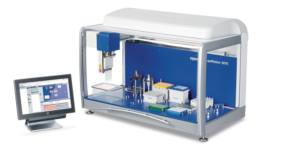 Image – epMotion 5075tc with MultiCon and CleanCap epMotion 5075tc offers ideal temperature stability during liquid handling