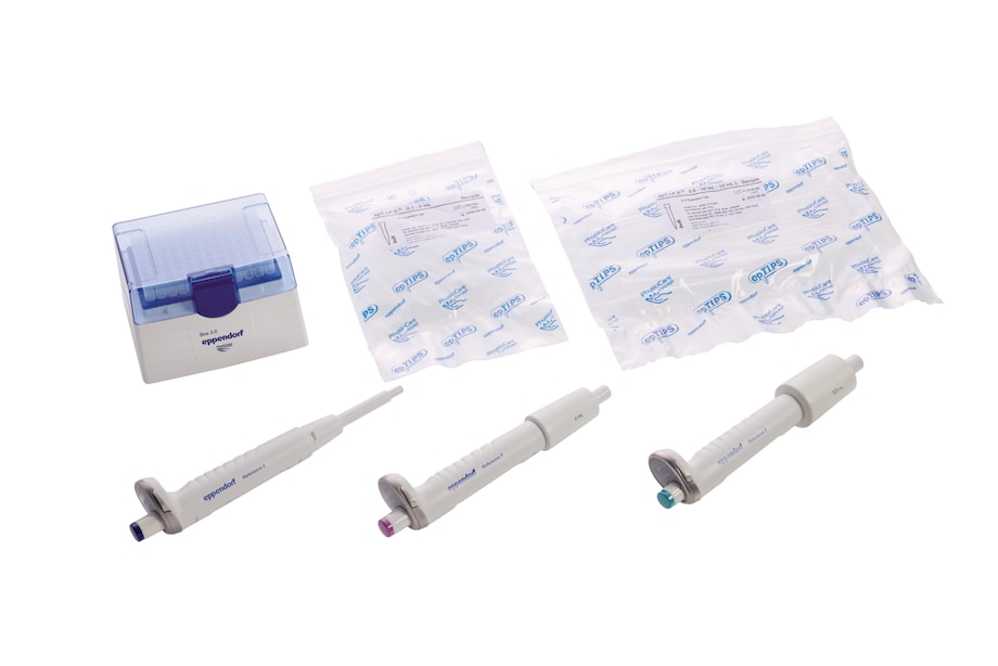 Eppendorf Reference® 2, 3-pack, Option 3: 100 – 1,000 µL, 0.5 – 5 mL, 1 – 10 mL Eppendorf Reference 2 single-channel pipettes are available as multi-pack at an attractive price