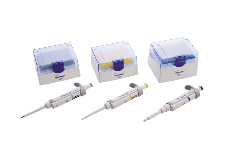 Eppendorf Research® plus, 3-pack, Option 1: 0.5 – 10 µL, 10 – 100 µL, 100 – 1,000 µL Eppendorf Research plus single-channel pipettes are available as multi-pack at an attractive price