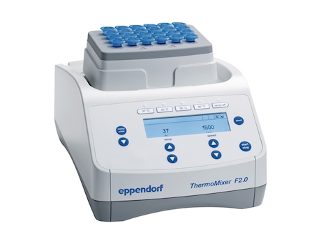 Eppendorf ThermoMixer F2.0 with vessels for convenient sample handling