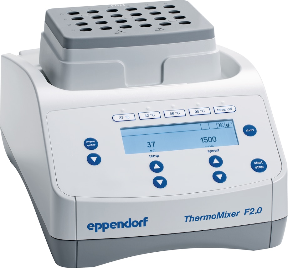 Eppendorf ThermoMixer®_F2.0 - 2.0 mL vessels Eppendorf ThermoMixer_F2.0 for mixing of 2.0 mL vessels