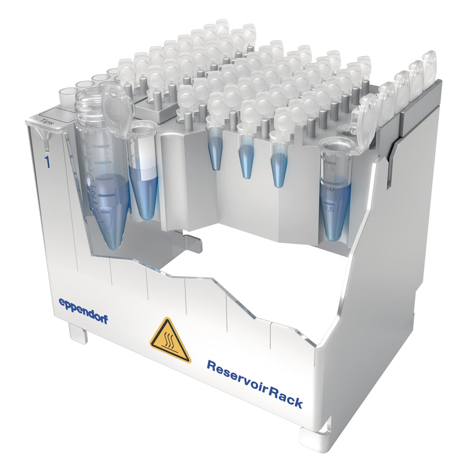 epMotion | Reservoir Rack optimized for PCR Inside view of Reservoir Rack Module PCR