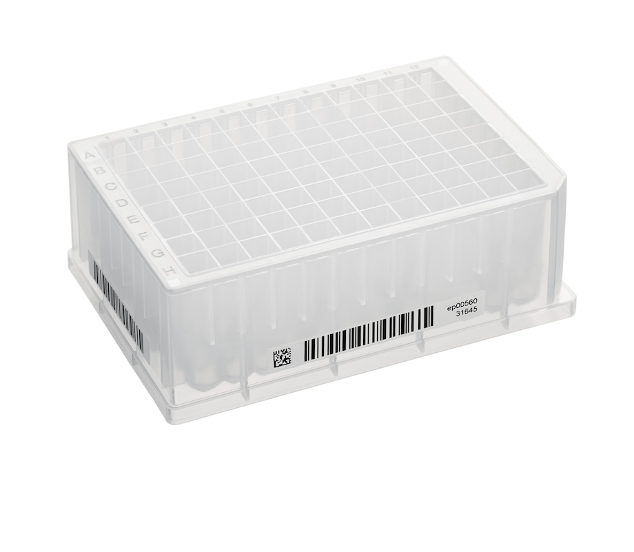 SafeCode DWP 2,000 µL Barcoded Eppendorf DWP 2,000 µL with SafeCode for high-throughput sample handling and longterm storage within ULT freezer