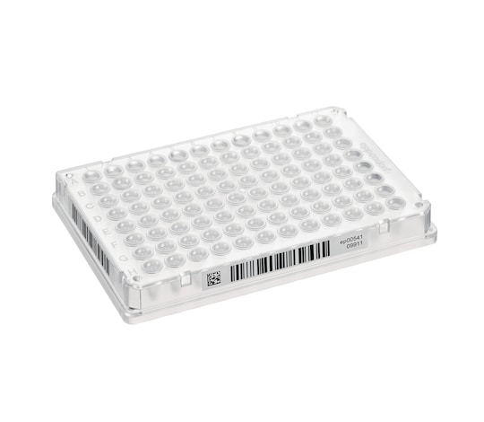 Barcoded Eppendorf twin.tec PCR plate 96 with SafeCode for high-throughput sample handling