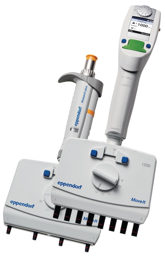 Move It_REG_ adjustable tip spacing multi-channel pipettes from Eppendorf