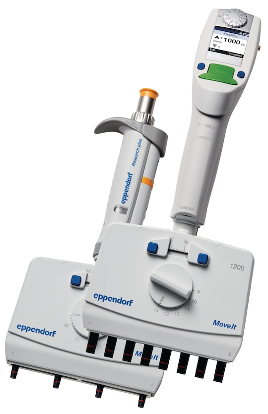 Move It® adjustable tip spacing multi-channel pipettes from Eppendorf