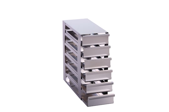 Metal drawer rack for (2.0 in/ 53 mm, MAX) storage boxes in Eppendorf ULT freezer (101 L volume) - (6001092210)