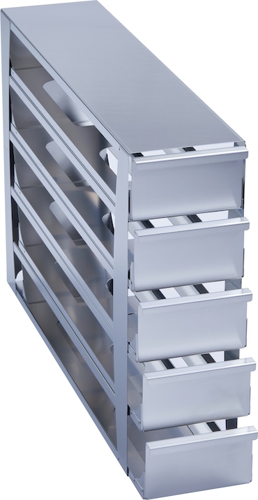 Metal drawer rack for (3.0 in/ 76 mm) storage boxes in Eppendorf ULT freezer (3-compartment) - (6001012310)