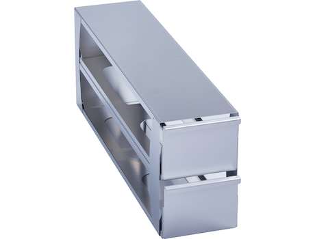Metal drawer rack for (4.0 in/ 102 mm) storage boxes in Eppendorf ULT freezer (5-compartment) - (6001022410)
