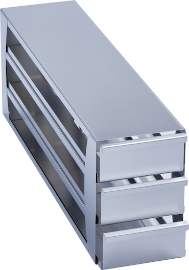 Metal drawer rack for (2.5 in/ 64 mm) storage boxes in Eppendorf ULT freezer (5-compartment) - (6001022910)