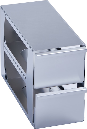 Metal drawer rack for (4.0 in/ 102 mm) storage boxes in Eppendorf ULT freezer (101 L volume) - (6001062410)
