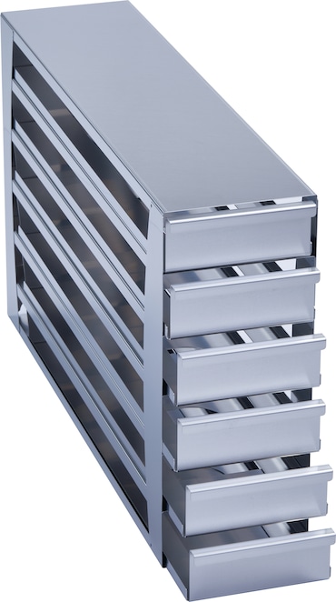 Metal drawer rack 5th MAX for (2.0 in/ 53 mm) storage boxes in Eppendorf ULT freezer (5-compartment) - (6001082210)